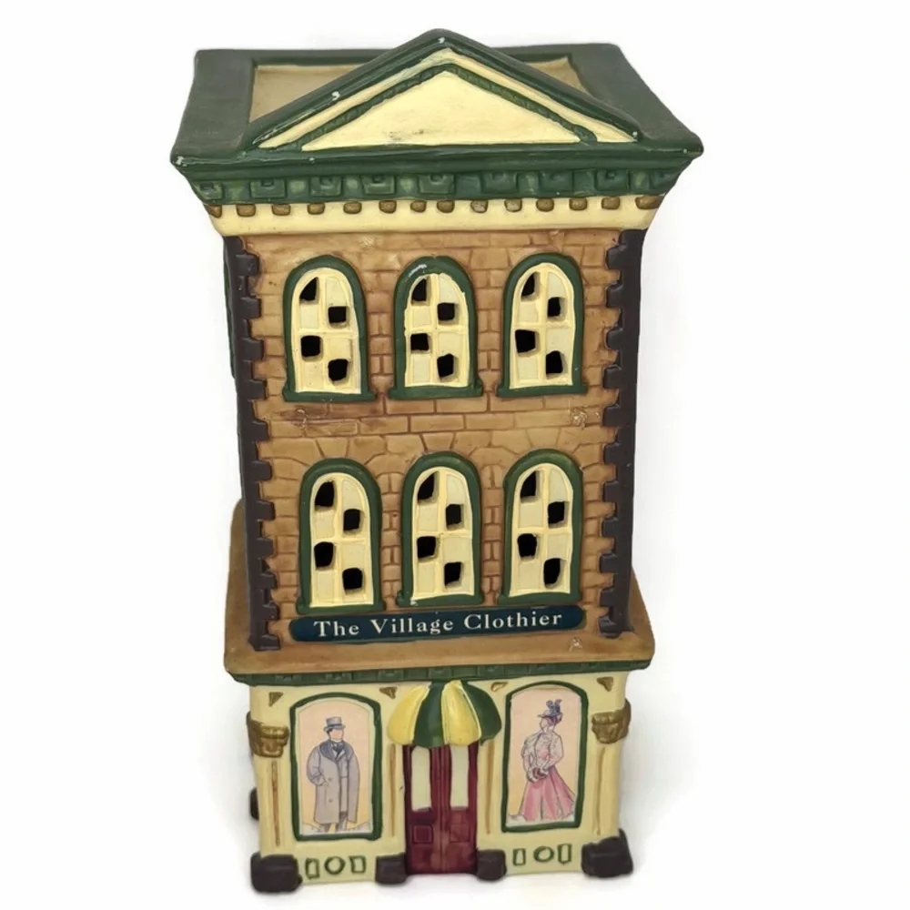 FTD Christmas Ceramic Village Clothier Building
